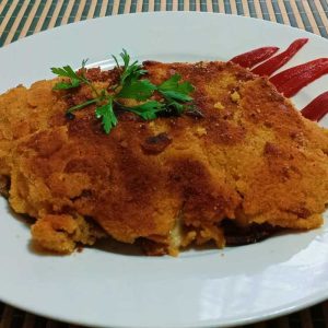 Cachopo de jamon serrano con queso raclette
